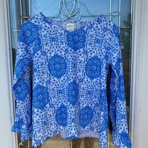 Girls china print top size 9/10